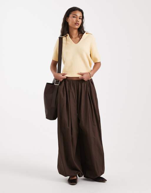 New Look - T-shirt en maille avec col - Jaune, 3 de 4
