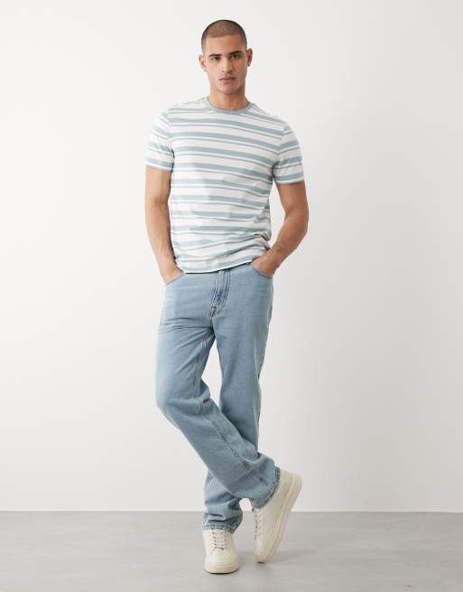 New Look - T-shirt med grønne striber, 2 af 5