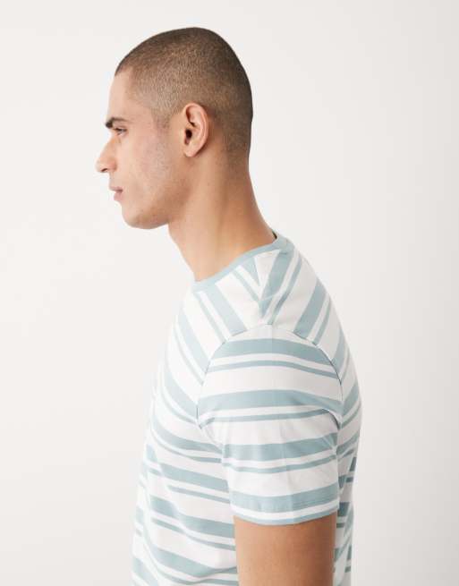 New Look - T-shirt med grønne striber, 4 af 5