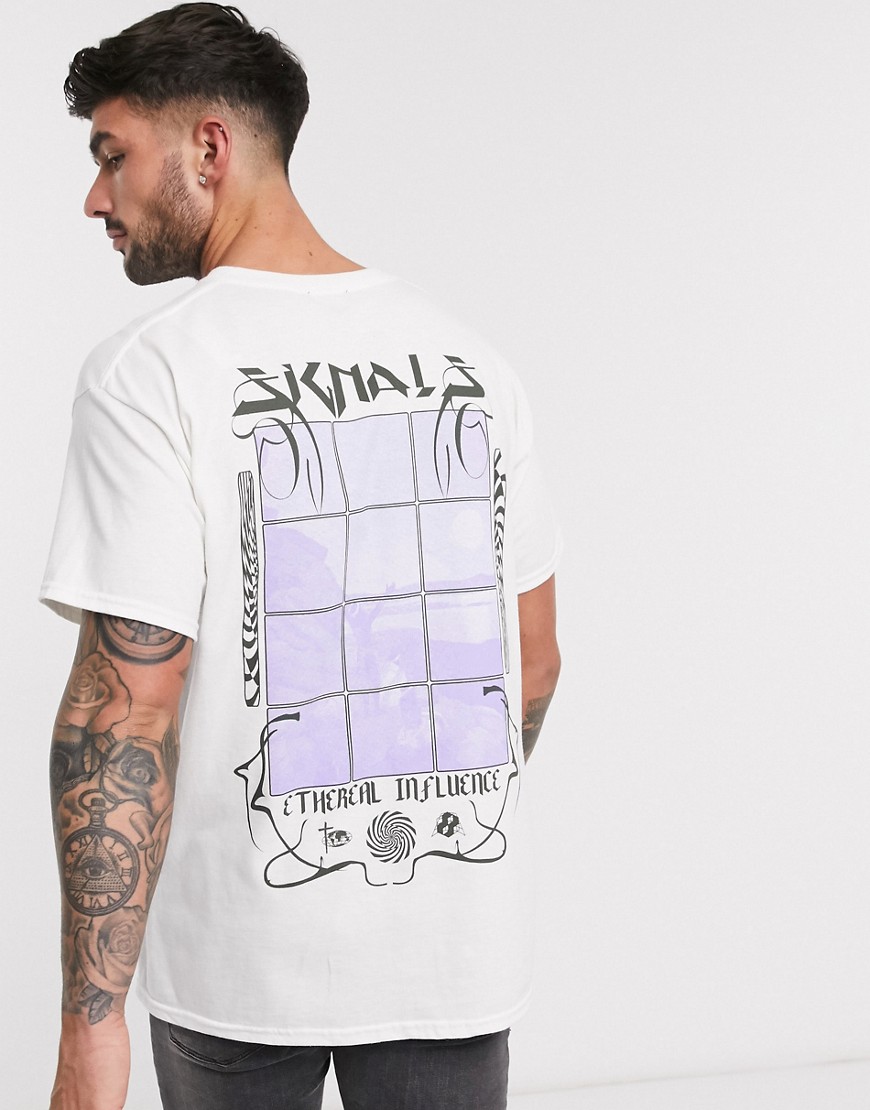 New Look - T-shirt met 'influence'-print op de achterkant in wit