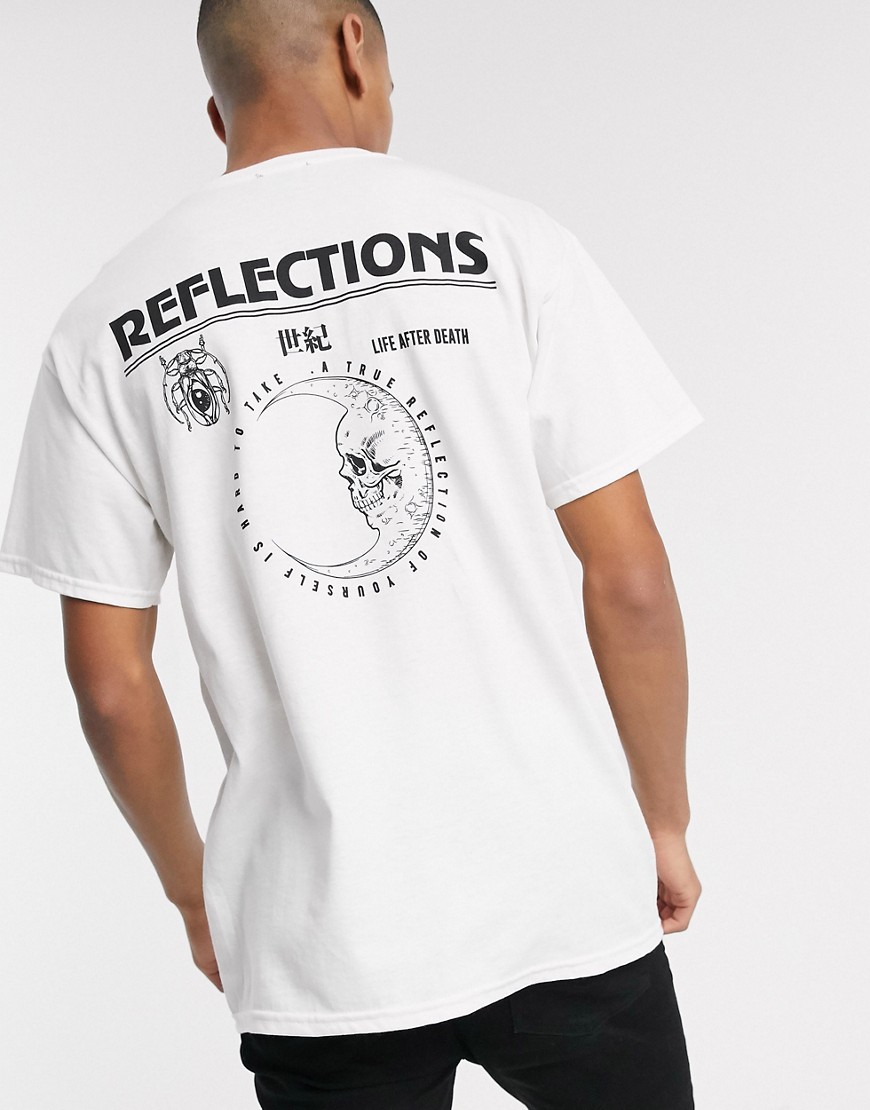 New Look - T-shirt met reflecterende voor- en achterkant in wit