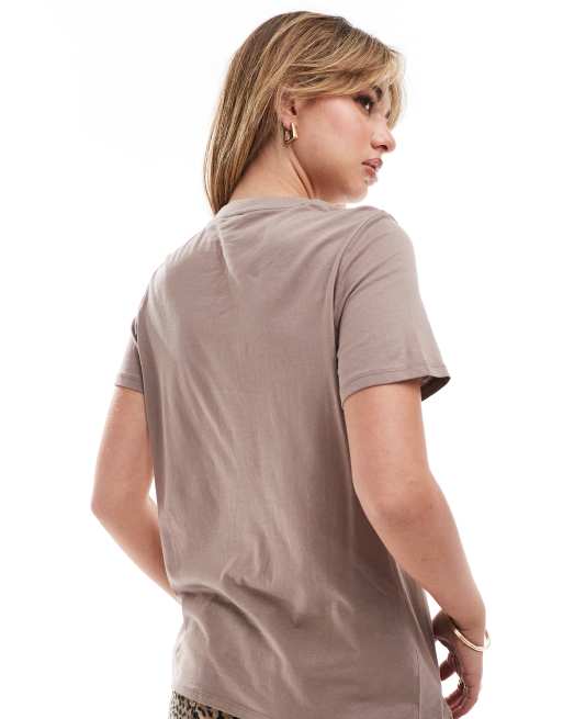New Look - T-shirt met 'St Tropez'-print in taupe, 3 van 4