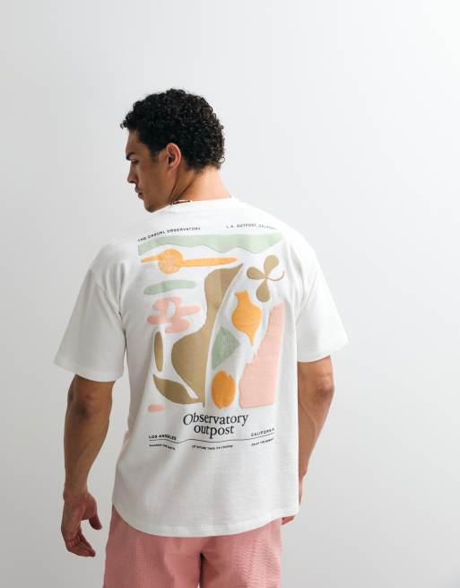 New Look - T-shirt oversize à logo en relief - Crème, 5 de 7