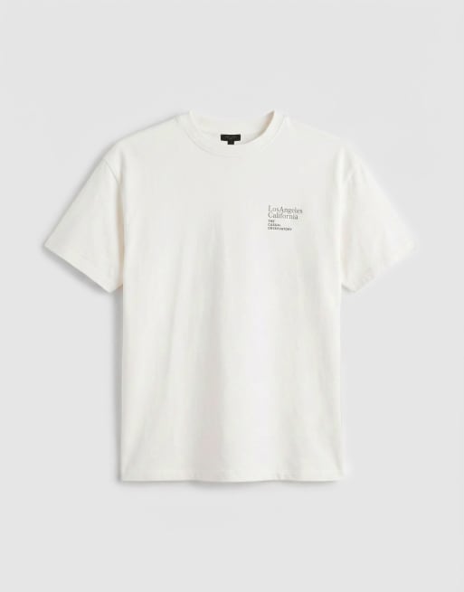 New Look - T-shirt oversize à logo en relief - Crème, 6 de 7
