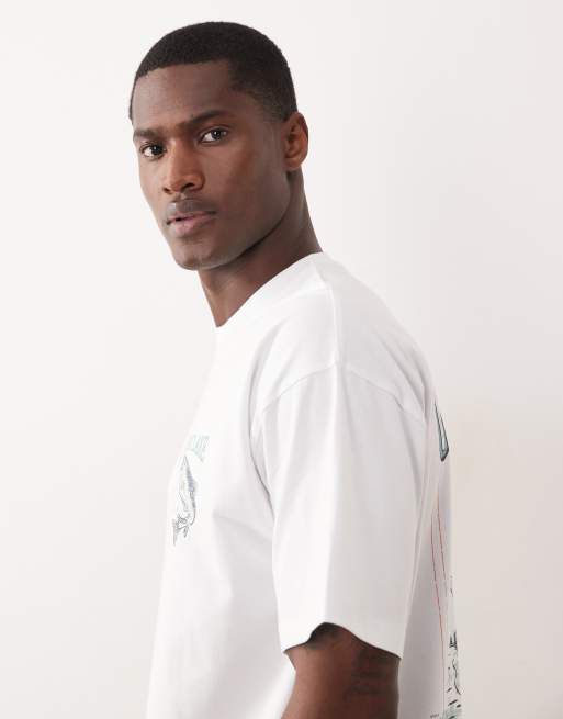 New Look - T-shirt oversize à logo Lake - Blanc, 4 de 5