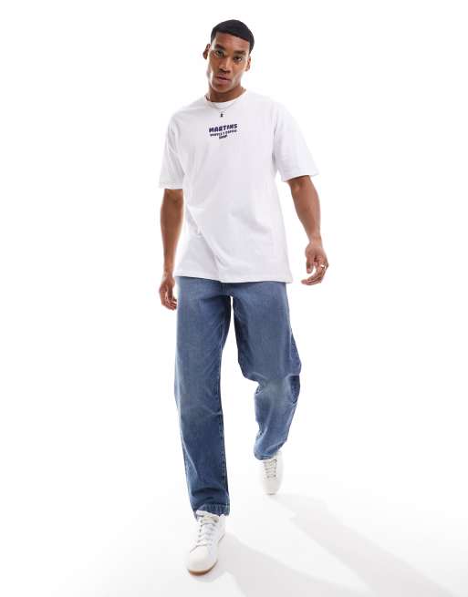 New Look - T-shirt oversize bianca con stampa Vinyl Shop, 2 di 4