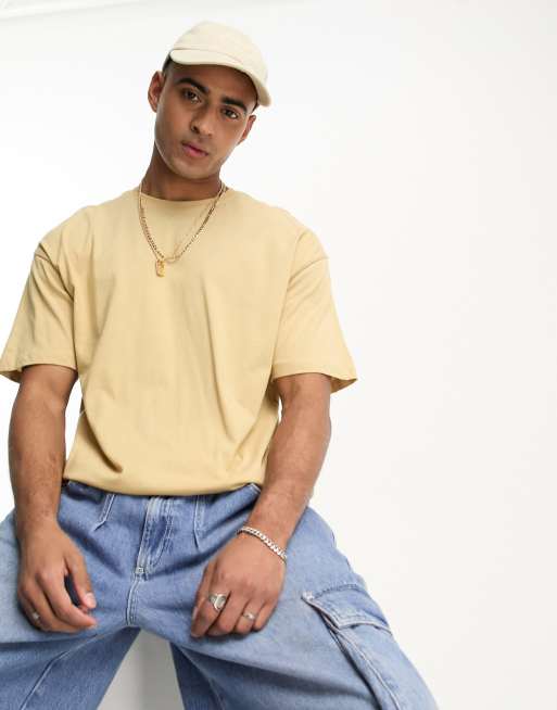 New Look - T-shirt oversize color pietra