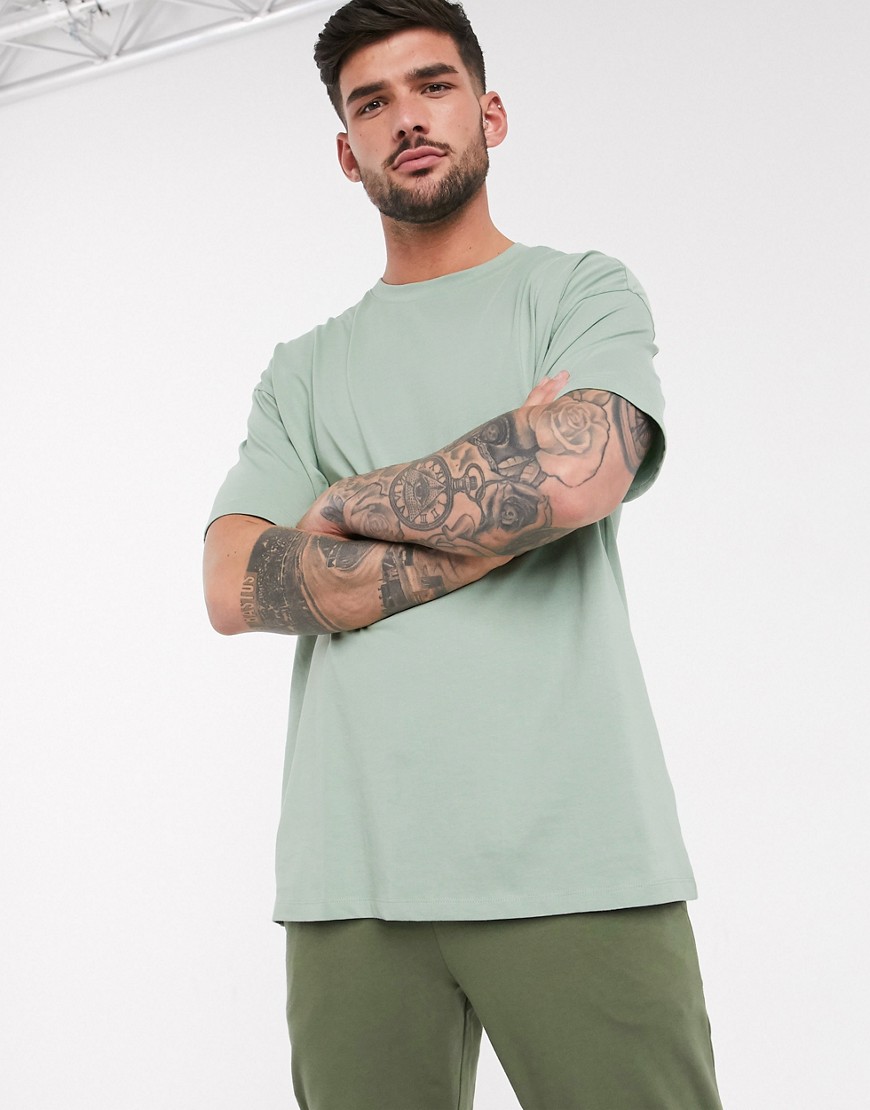 New Look - T-shirt oversize verde menta