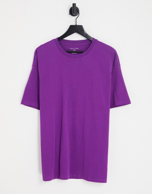 New Look - T-shirt oversize - Violet vif