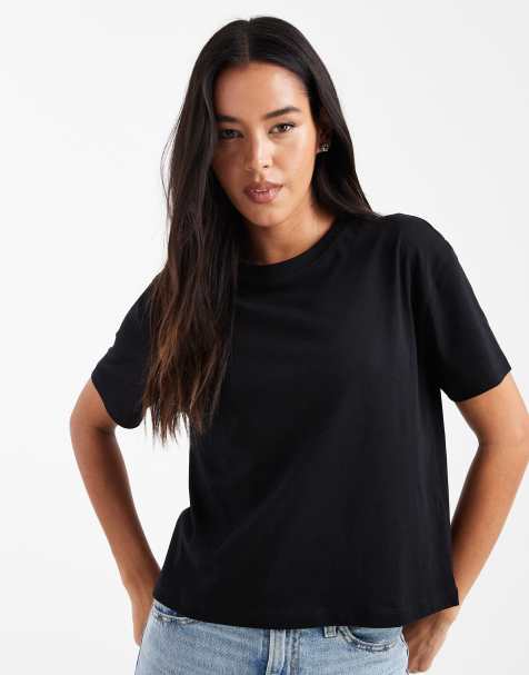 New Look - T-shirt squadrata nera - view 1