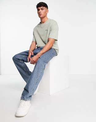 T-shirt verde salvia con montagna ricamata - New Look T-shirt donna  - immagine3