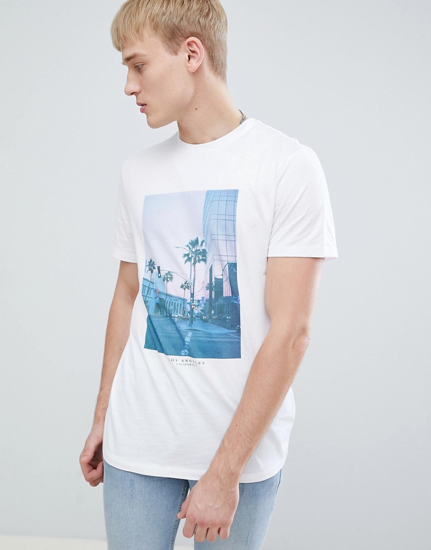 New Look t-shirt with la city print in white