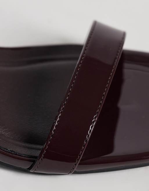 New Look tacco a stiletto verniciato bordeaux scuro, 3 di 5