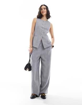 New Look tailored co-ord in grey - view 1