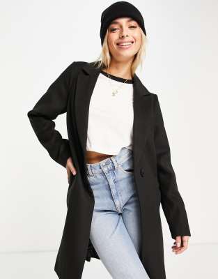 New Look tailored coat in black