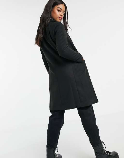 New Look tailored coat in black