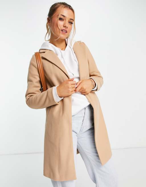 New Look tailored coat in camel ASOS