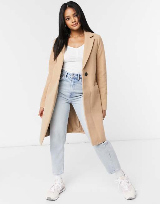 New Look tailored coat in camel | ASOS