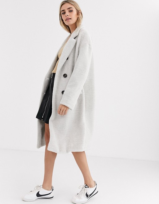 New Look tailored coat in grey | ASOS