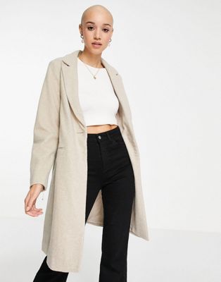 New Look tailored coat in oatmeal