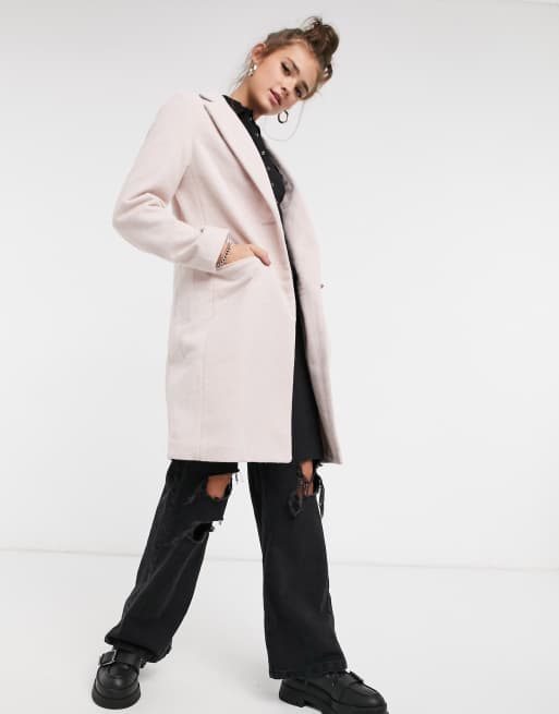 New look pink sales coat