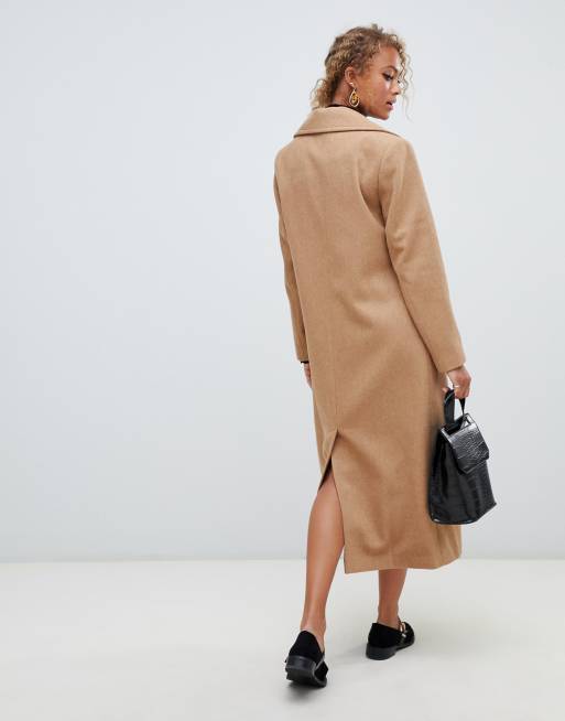 New look tailored outlet maxi coat in camel