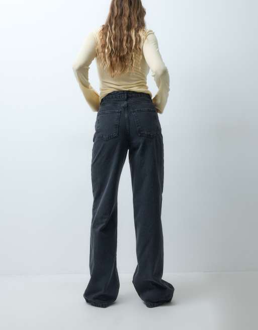 New Look Tall Adalae wide leg jeans in black, 3 of 5
