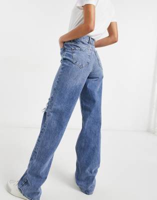 tall blue ripped jeans