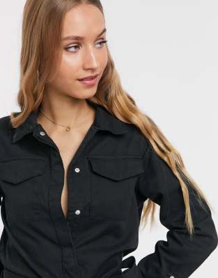 new look boiler suit black