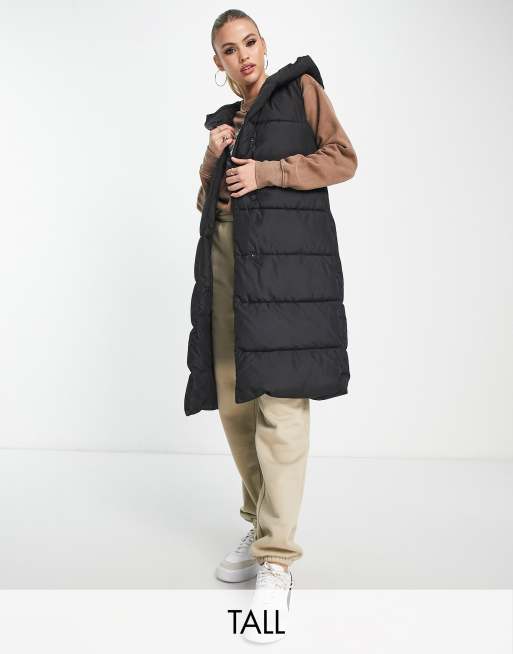 Tall Hooded Maxi Puffer Vest