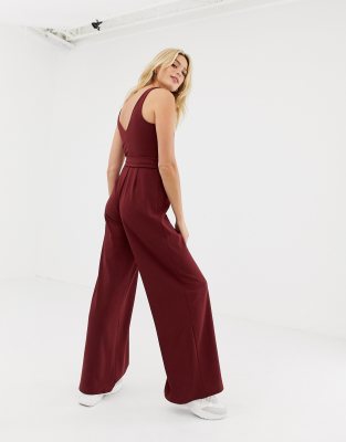 asos burgundy jumpsuit
