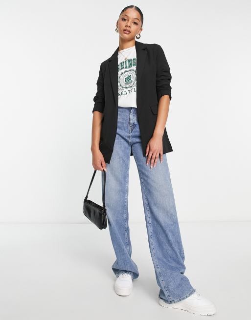 New Look Tall - Blazer boyfriend nero, 4 di 4
