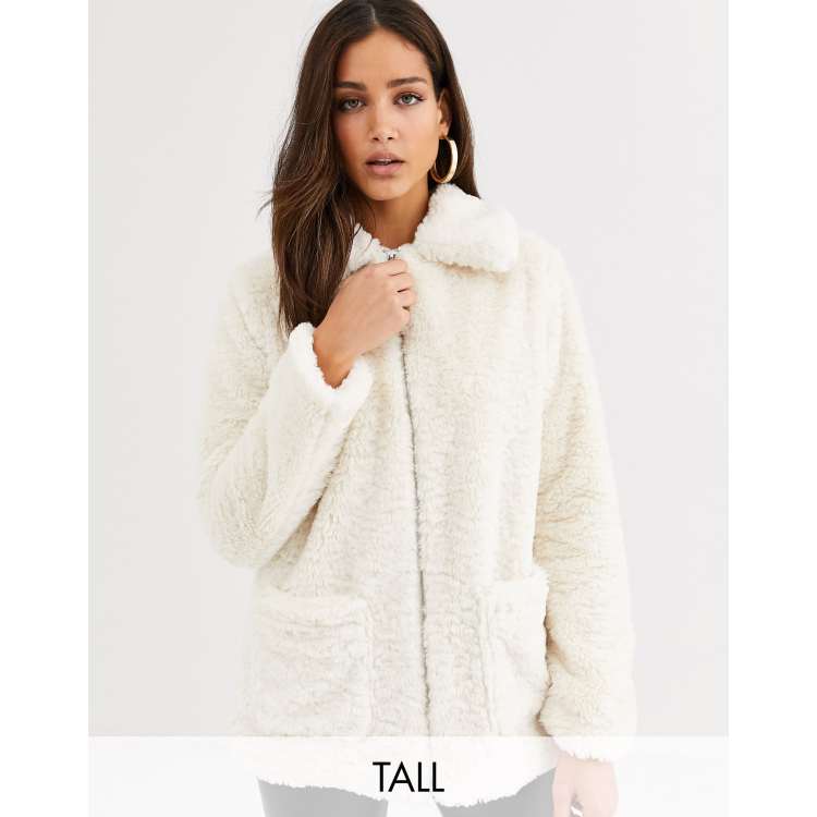 Cream teddy jacket new deals look