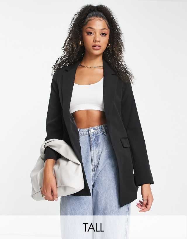 New Look Tall boyfriend blazer in black