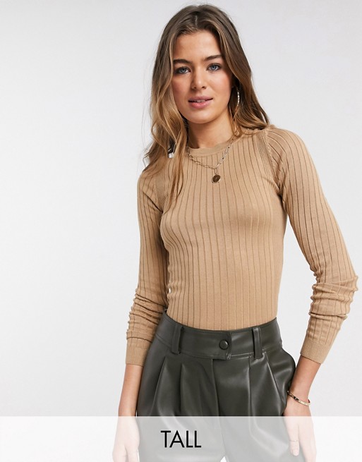 New Look Tall crew neck jumper in camel