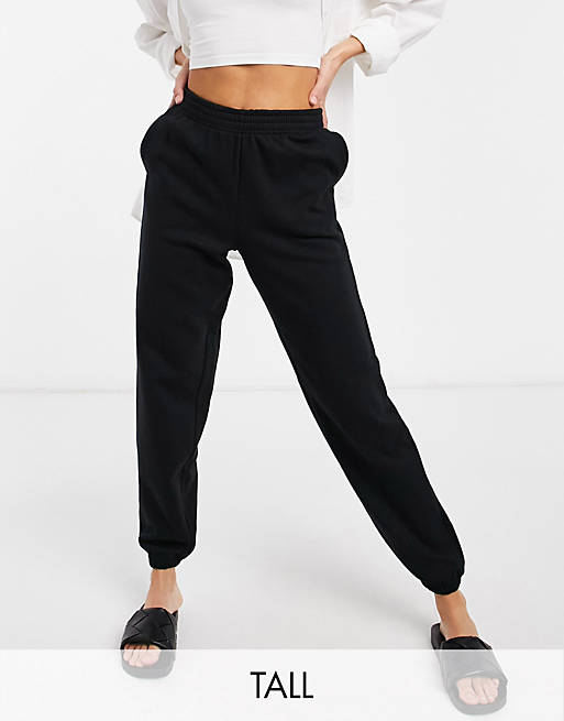 New Look Tall cuffed sweatpants in black | ASOS