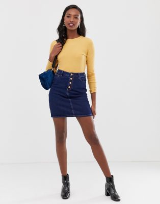 new look tall denim skirt