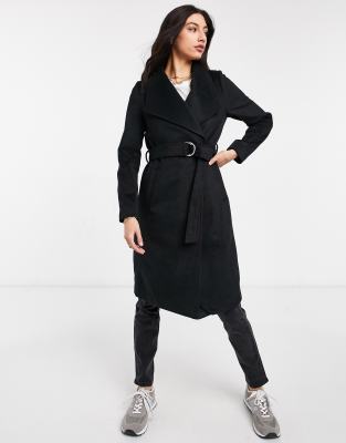 new look black trench coat