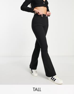 Tall Black High Waisted Flare Sweatpants, Tall