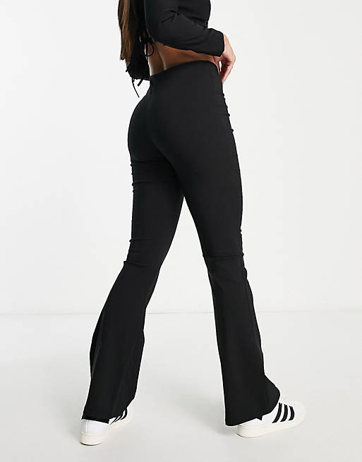 New Look Tall flare pants in black