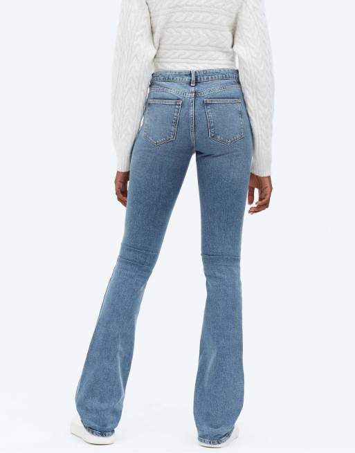 Weekday Nova low waist slim bootcut jeans in swamp blue