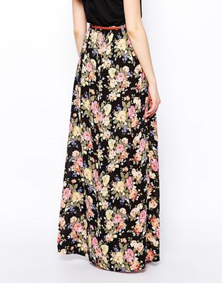 New Look Tall Floral Maxi Skirt With 