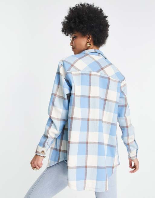 Hemdbluse Lange Hemdjacke Damen New Look Tall – Hemdjacke In Blau