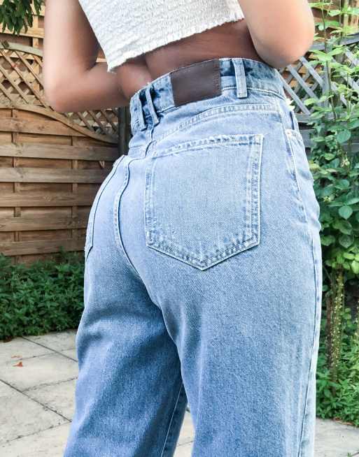 New Look Tall - Jeans met wijde pijpen in middenblauw, 3 van 4