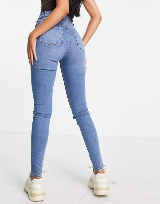New Look Tall - Jeans skinny push-up modellanti blu medio, 2 di 4