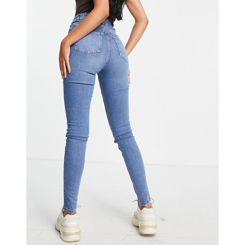 Donna Jeans New Look Tall - Jeans skinny push-up modellanti blu medio