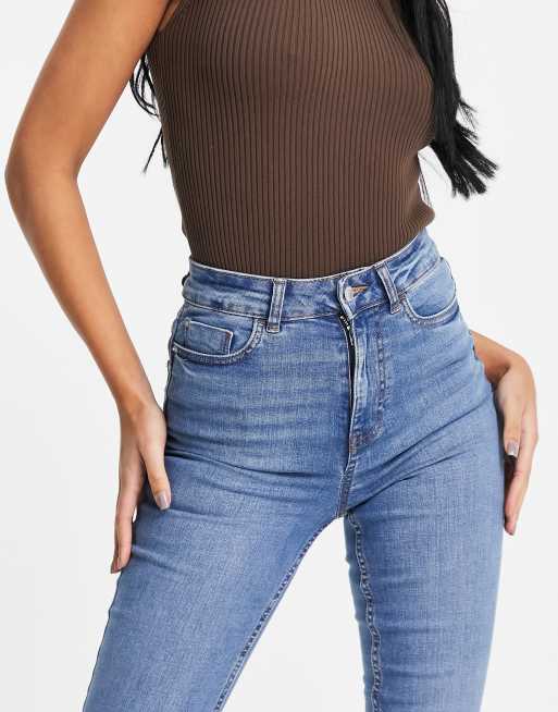 New Look Tall - Jeans skinny push-up modellanti blu medio, 3 di 4