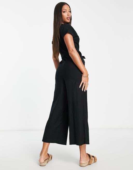 Black culotte sale jumpsuit new look