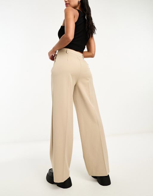 New Look Tall – Kamiennoszare spodnie z szerokimi nogawkami, 3 z 4