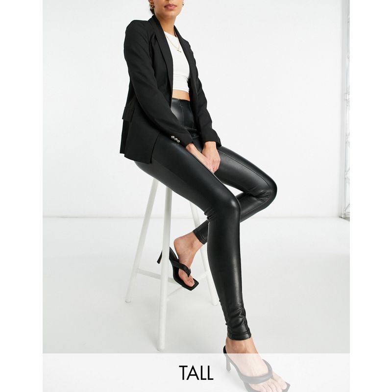 XPzRn Pantaloni e leggings New Look Tall - Leggings in pelle sintetica nera